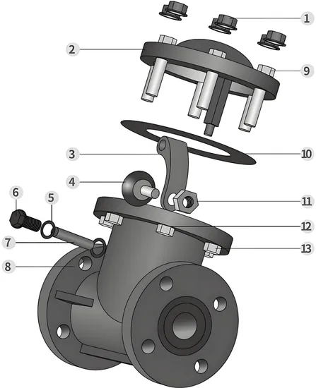 Nitric Acid Swing Flange One-Way Backflow Check Valve Nitric Acid Swing Flange One-Way Backflow Check Valve