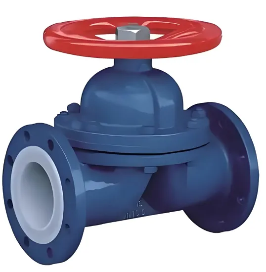 Fluorine-Lined Flange Electric Diaphragm Two-Way Flange Stop Valve